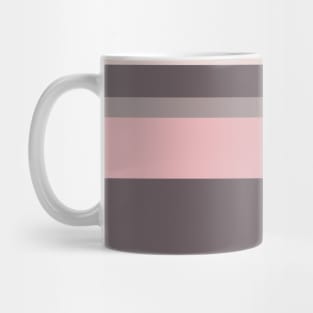 An unthinkable patchwork of Wenge, Grey, Lotion Pink and Pale Chestnut stripes. Mug